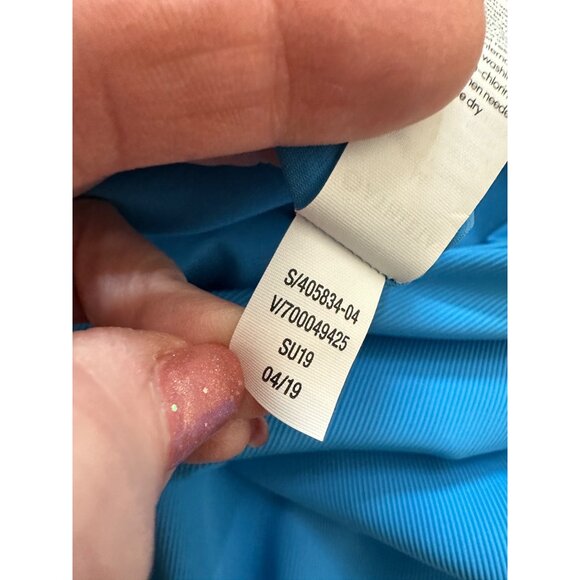 Athleta Scoop One Piece Swimsuit Womens Sz M Vacation Pool Resort Ribbed UPF 40 - Picture 6 of 8